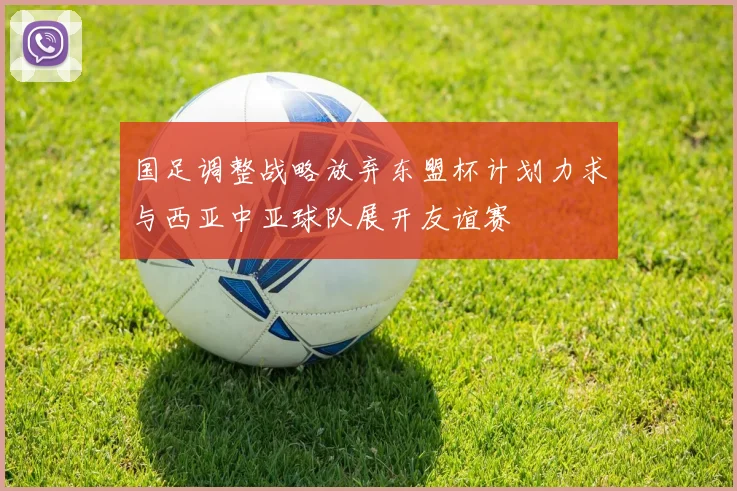 国足调整战略放弃东盟杯计划力求与西亚中亚球队展开友谊赛